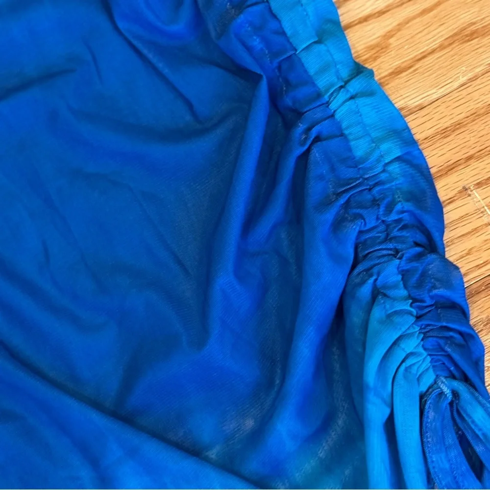 Dolls Kill Halfheart Blue Ombre Mesh Skirt Pull On M